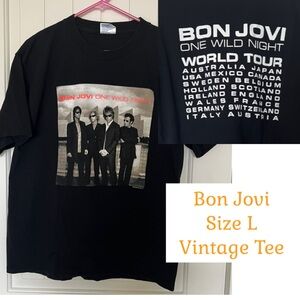 2001 Bon Jovi One Wild Night Tour Tee, Size L